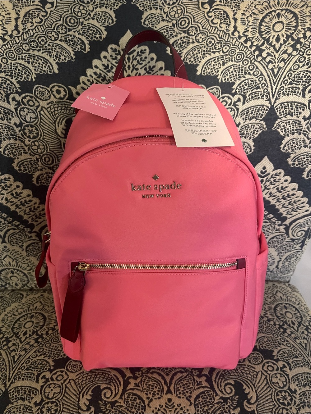 kate spade Pink Compact Nylon Backpack